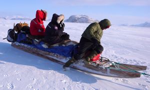 Dog sled expedition in the land of the last Inuit